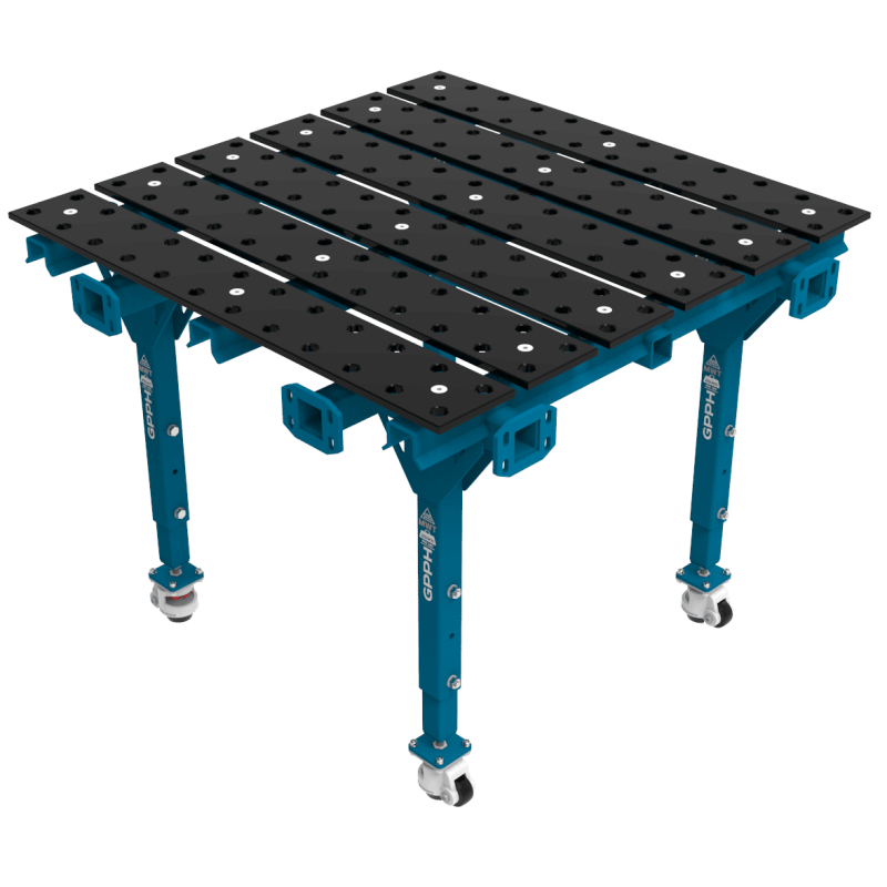 Modułowy Stół Spawalniczy Pojedynczy Azotowany 1200x1200 mm system 28 siatka 100x100mm